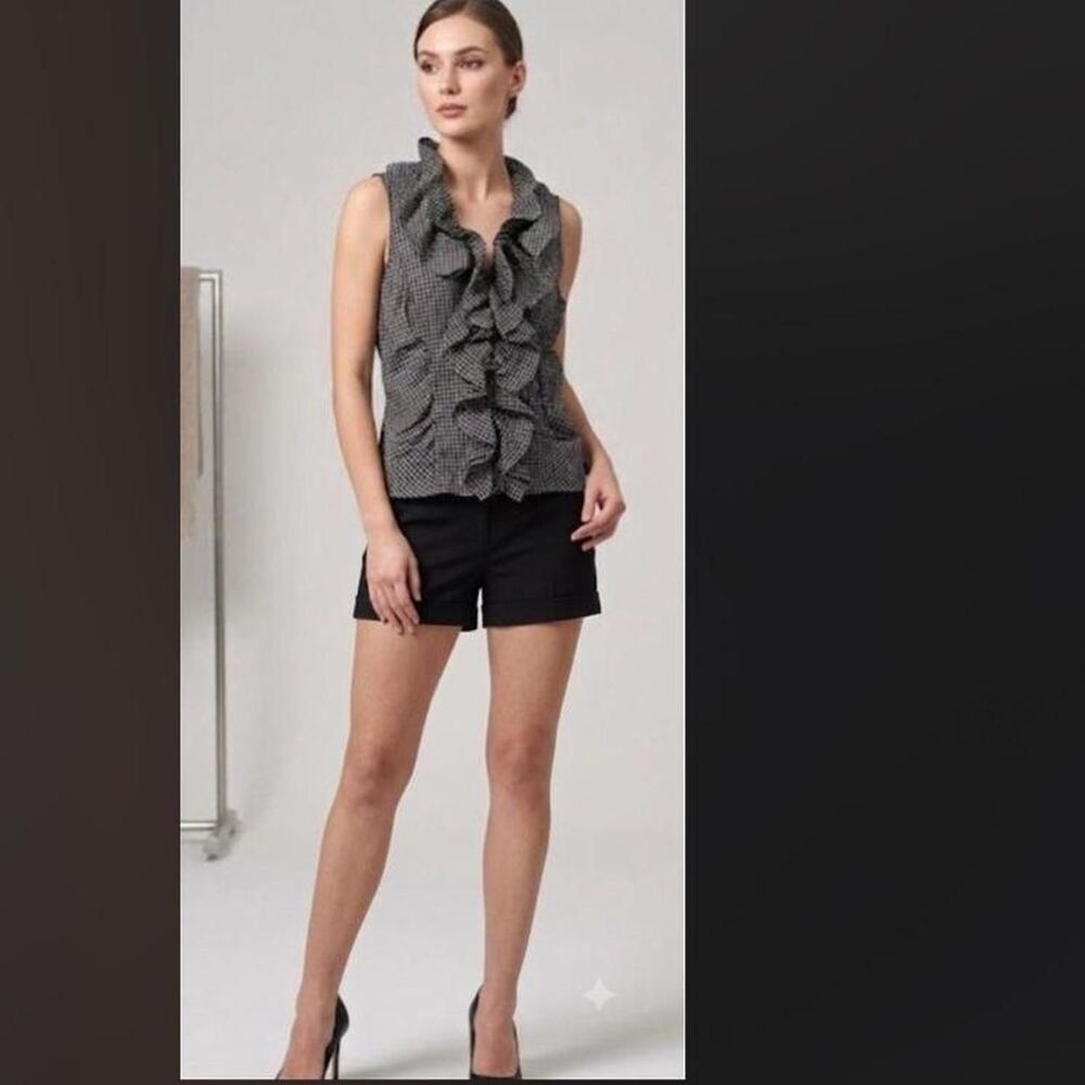 Express Women's Black and Grey Vest